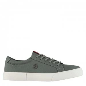 image of Luke 1977 Arnie Low Canvas Trainers - Concrete