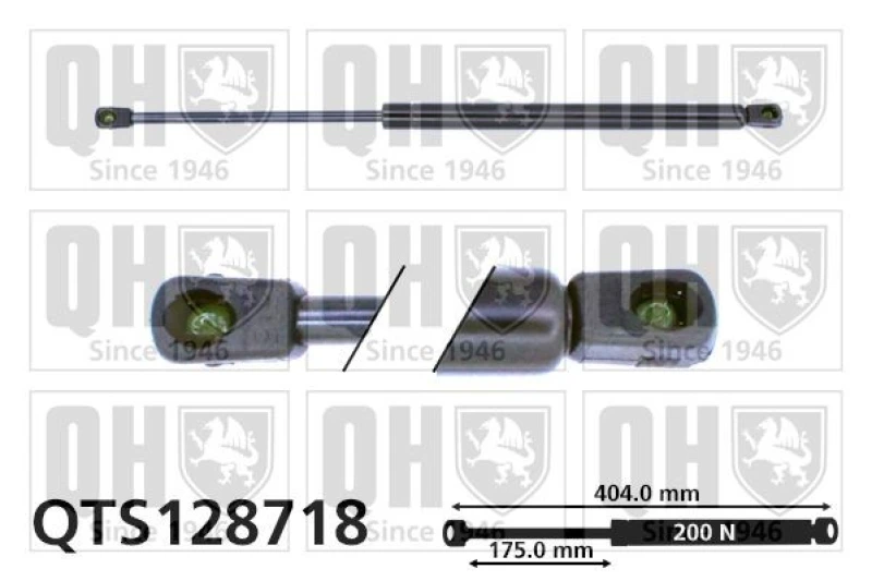 Image of QUINTON HAZELL Tailgate strut QUINTON HAZELL QTS128718