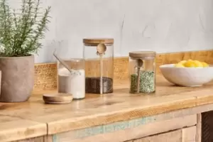 Image of Nkuku Kossi Storage Jar Kitchen Storage Clear Small 16.5 x 11cm (Diameter)