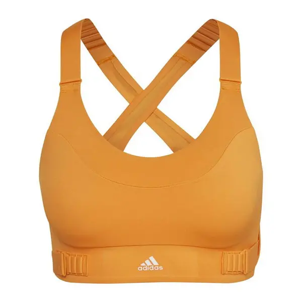 Image of adidas Fast L Hs Br Ld99 Medium Impact Sports Bras 2XS A-C Orange 34611912300
