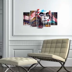 Image of ABSW-09 Multicolor Decorative MDF Painting (5 Pieces)