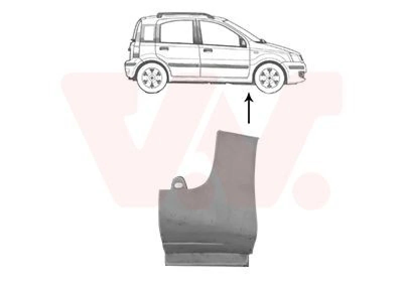Image of VAN WEZEL Wing fender VAN WEZEL 1709156