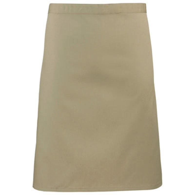 Image of Premier Premier Colours Mid Length Apron in Khaki Khaki One Size Unisex 5063470681402