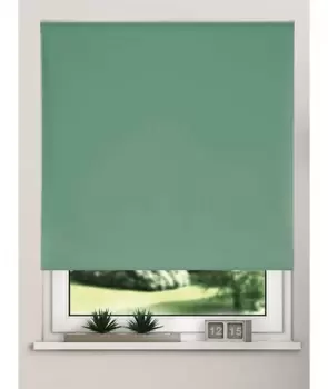 Image of NewEdgeBlinds Blackout Roller Blinds Basil 105cm Width x 165cm Length