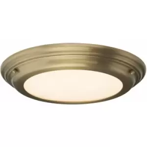 Image of Loops - 1 Bulb Flush Light Low Ceiling Aged Brass Finish LED 25W Bulb