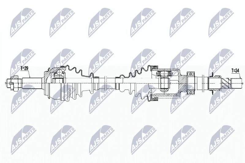 Image of NTY Drive shaft NTY NPW-RE-126