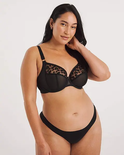 Image of Elomi Elomi Namrah Plunge Wired Bra Jet JET Female 40FF HQ46736