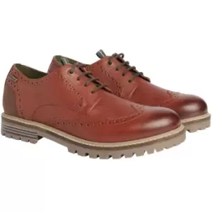 Image of Barbour Mens Marble Brogue Shoes Chestnut UK 9