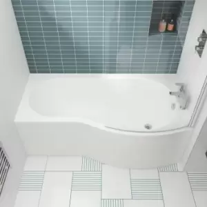 Nuie 1500mm Right Hand B Shaped Bath - White