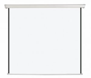 image of Bi-Office Wall Screen Black Border White Housing 178x178