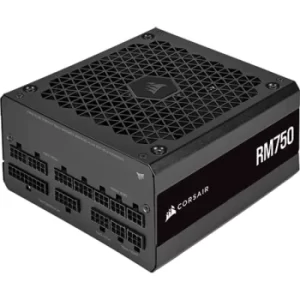 Image of Corsair 750W RM Series RM750 V2 PSU, Rifle Bearing Fan, Fully Modular, Zero RPM Mode, 80+ Gold UK Plug