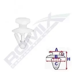 Image of ROMIX Clip C60771 OPEL,Astra J Sports Tourer (P10),ZAFIRA TOURER C (P12),Meriva B (S10),INSIGNIA,INSIGNIA Stufenheck,Astra J GTC (P10)