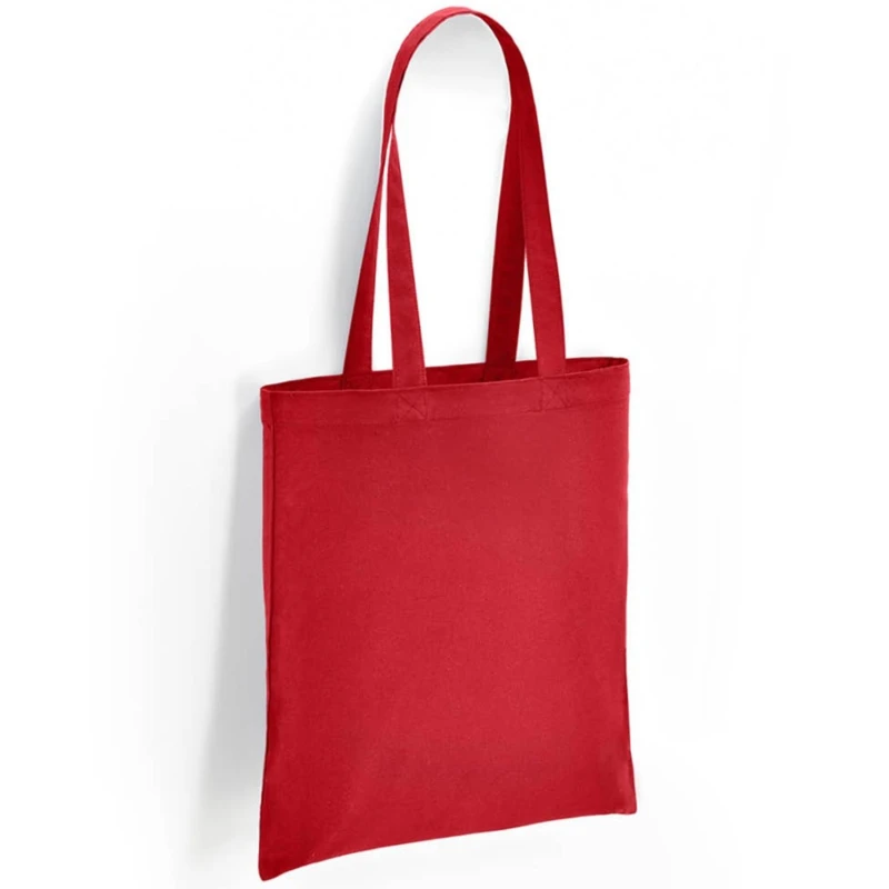 Image of Brand Lab Womens Cotton Long Handle 10L Tote Bag in Red Red Female One Size