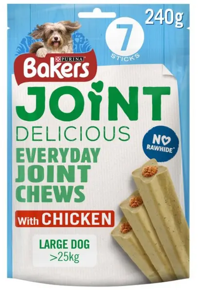 image of Purina Bakers Joint Delicious Large Chicken Dog Chews 240g