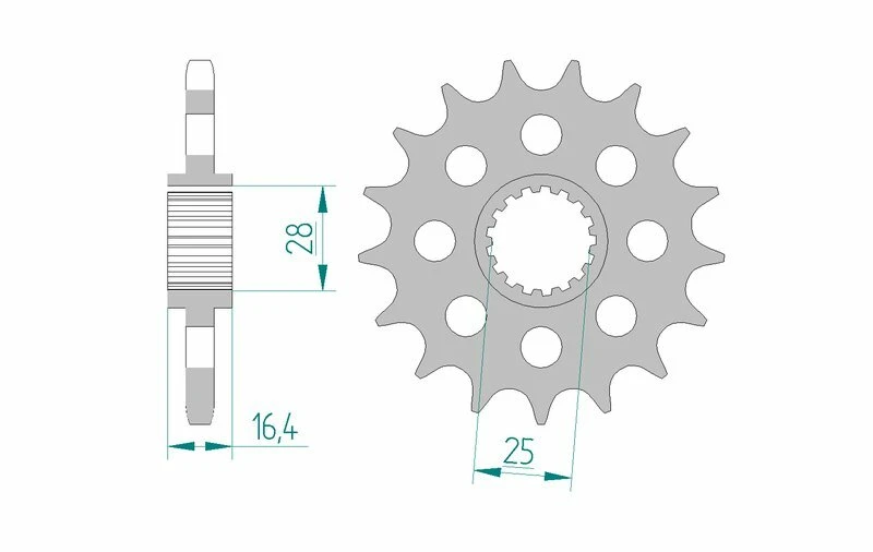 Image of AFAM Steel Standard Front Sprocket 61800 - 525