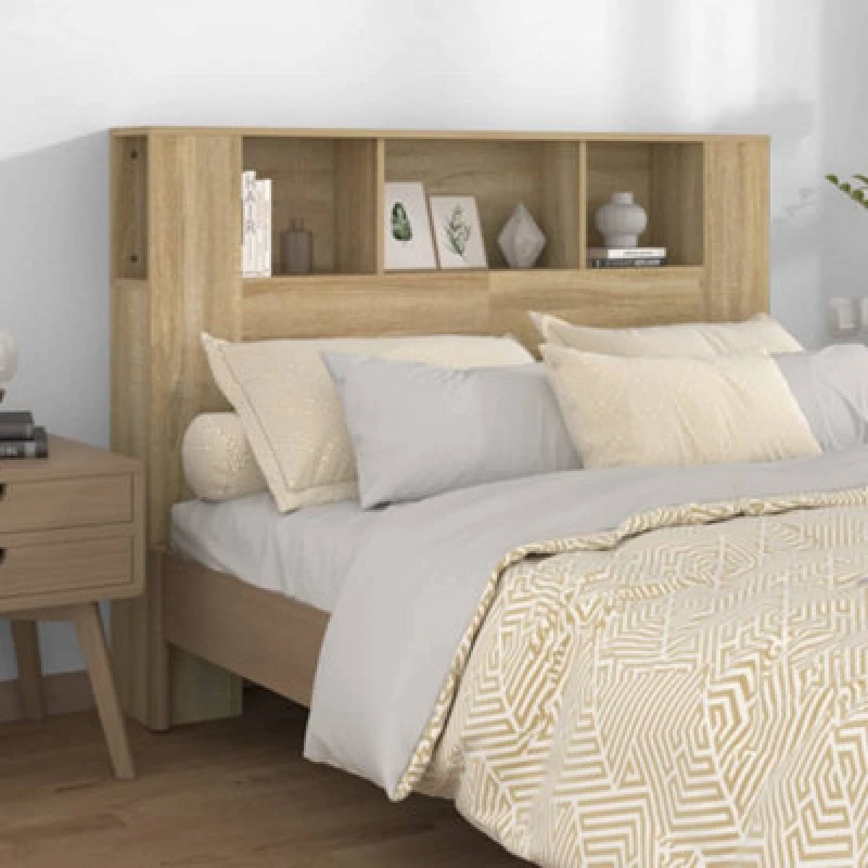 Image of VIDAXL Headboard Cabinet Sonoma Oak 140x18.5x104.5cm Vidaxl 8720286966983
