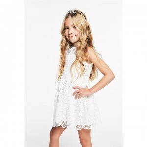 image of Bardot Lace Dress - Ivory