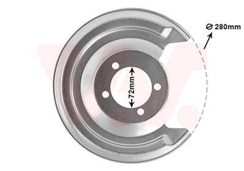 Image of VAN WEZEL Brake disc backing plate VAN WEZEL 5406373