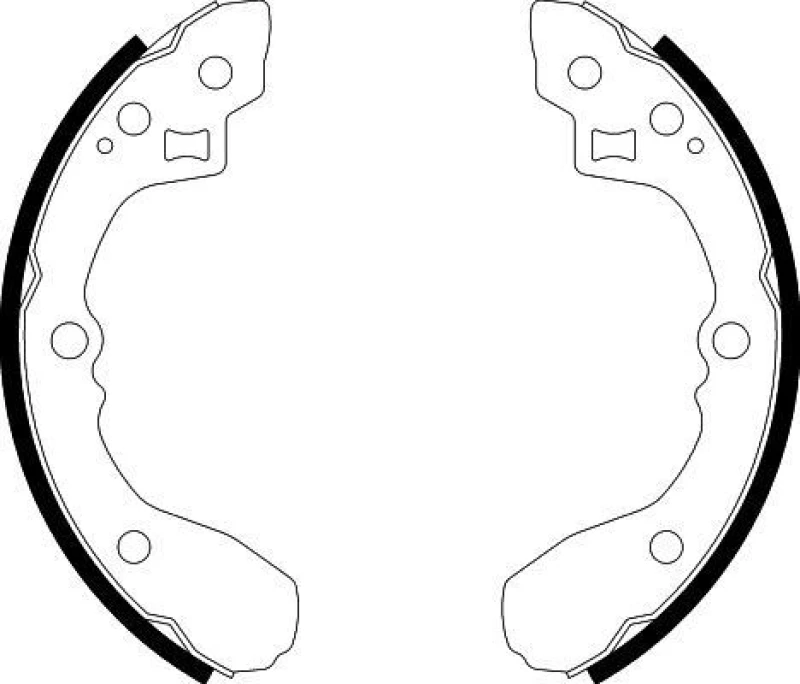 Image of HELLA Brake Shoe Set HELLA 8DB 355 002-931