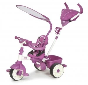 image of Little Tikes 4 in 1 Sports Edition Trike Pink White