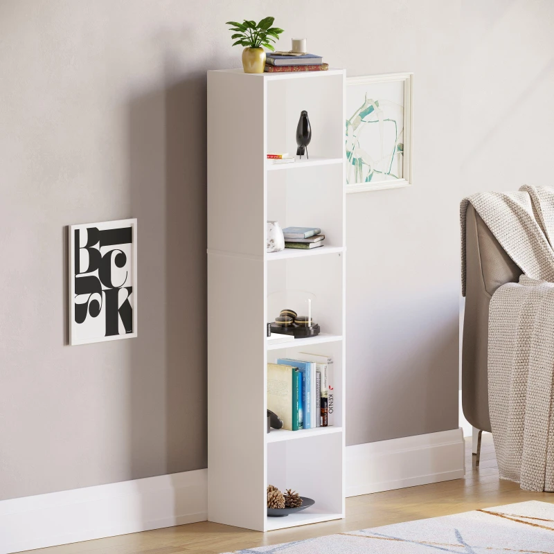 Image of Lassic Vida Designs Oxford 5 Tier Cube Bookcase White unisex 5 Tier