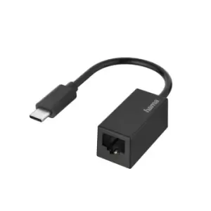 image of Hama 00200322 cable gender changer USB Type-C RJ-45 Black