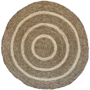 image of 90cm Seagrass Spiral Christmas Tree Mat Natural