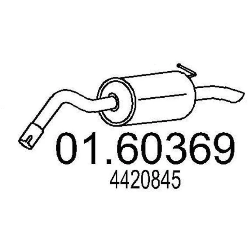 Image of MTS 01.60369 Rear silencer End Silencer (3437)