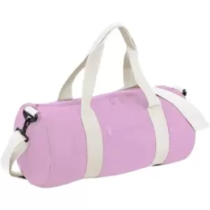 Bagbase Plain Varsity Barrel / Duffle Bag (20 Litres) (Pack of 2) (One Size) (CLassic Pink/White) - CLassic Pink/White