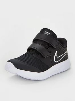 image of Nike Star Runner 2 Infant Trainer - Black/White, Size 7.5