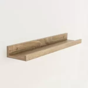 image of Durs 48cm wide floating book shelf - oak effect