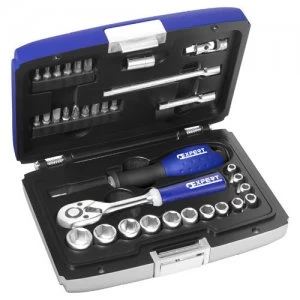 Image of Expert by Facom 34 Piece 1/4" Drive Hex Socket and Screwdriver Bit Set Metric 1/4"