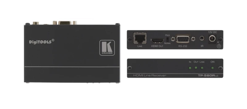 Image of Kramer Electronics TP-580RXR AV extender AV receiver Black
