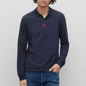 Image of HUGO Deresolo222 Slim-Fit Cotton Polo Shirt - M