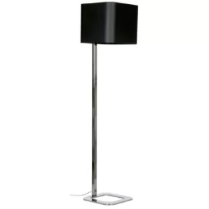 image of Linea Verdace Quadro Floor Lamp With Shade Chrome