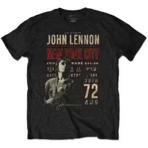 image of John Lennon - NYC '72 Unisex XX-Large T-Shirt - Black