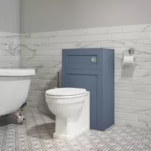 Image of 500mm Blue Back to Wall Toilet Unit Only - Baxenden