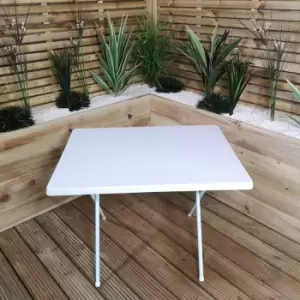 image of 62cm White Large Lightweight Folding Outdoor Camping Table