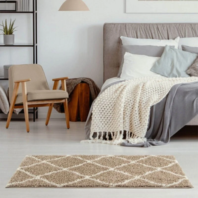 Image of The Rugs Myshaggy Collection Rugs Moroccan Design In Beige 385 Bi