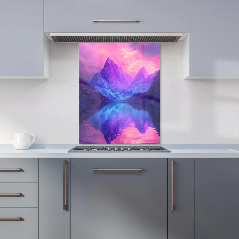 Image of Designer Kitchen Splashbacks Elena Sable: 00050 Kitchen Splashback Size: 600mm x 750mm Multicolor Unisex 600mm x 750mm