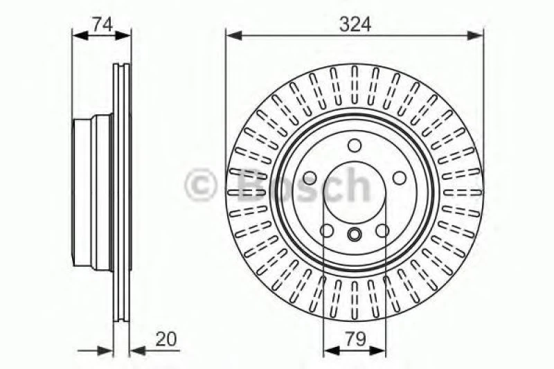 Image of Bosch 0 986 479 671 Brake disc Vented, Coated, High-carbon Brake Disc (82)