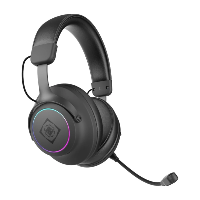 Image of Deltaco Gaming RGB Wireless Gaming Headset with 7.1 Surround Sound in Black Unisex