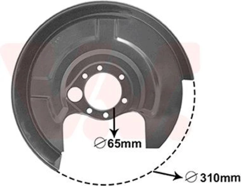 Image of VAN WEZEL Brake disc backing plate VAN WEZEL 0322373