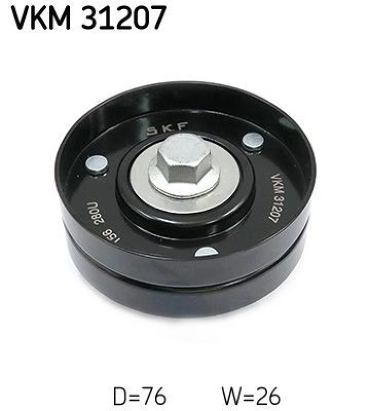 Image of SKF Deflection / guide pulley, V-ribbed belt SKF VKM 31207