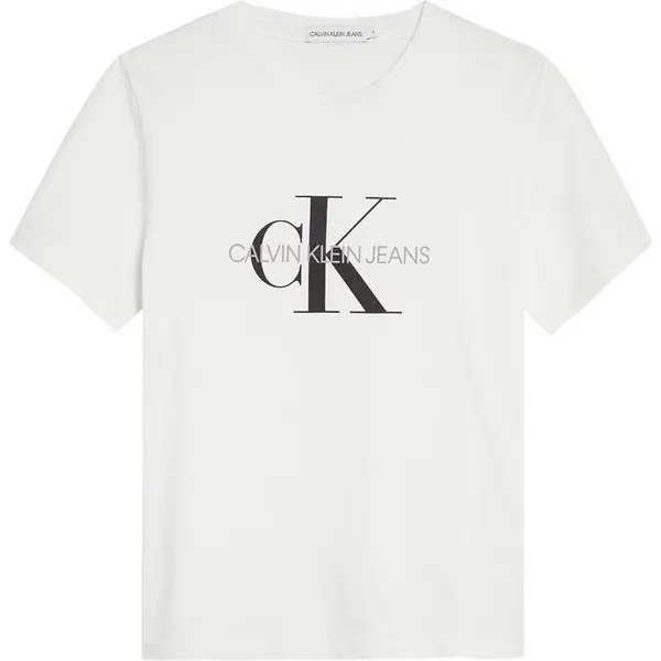Image of Calvin Klein Jeans Junior Monogram T Shirt Regular Fit T-Shirts 9Y Black 59806903185