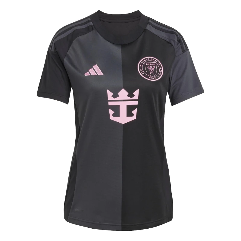 Image of adidas Inter Miami Away Messi Shirt 2025 2026 Womens Black female 8 (XS)