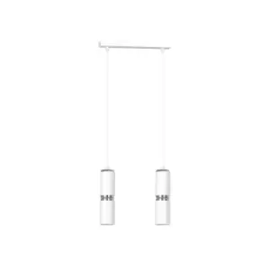 Image of Emibig Modesto White Bar Pendant Ceiling Light 2x GU10