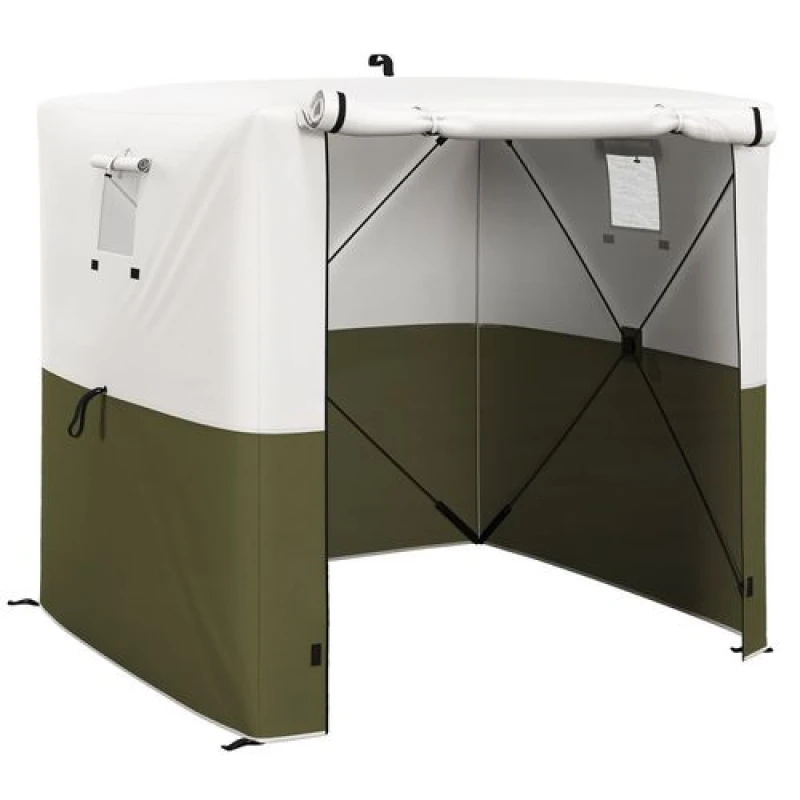 Image of Outsunny 2 X 2M Pop Up Gazebo With Sides Easy Up Party Tent Green, Black 84C-504V00DG