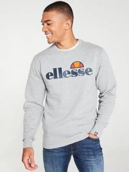 Image of Ellesse Succiso Crew Neck Sweat - Grey Marl, Size 2XL, Men