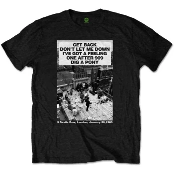 Image of The Beatles - Rooftop Songs Unisex Large T-Shirt - Black